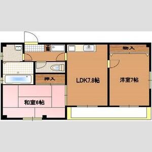 2DK 間取り図