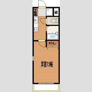 1K 間取り図