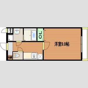 1K 間取り図