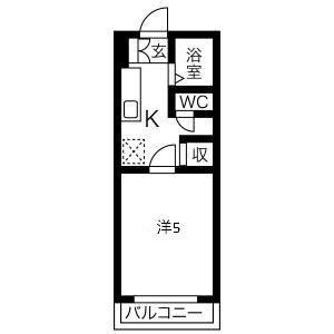 1K 間取り図