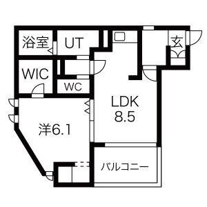 ワンルーム 間取り図