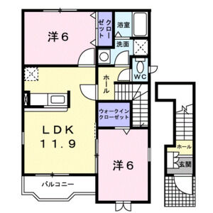 2LDK 間取り図