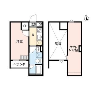 1K 間取り図