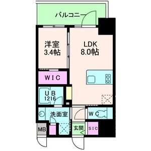 1LDK 間取り図