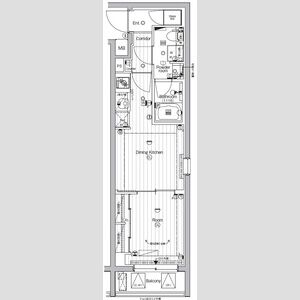1DK 間取り図