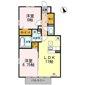2LDK 間取り図