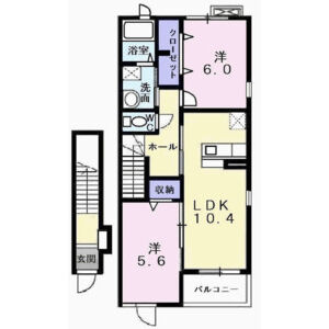 2LDK 間取り図