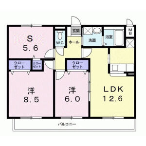 2LDK 間取り図
