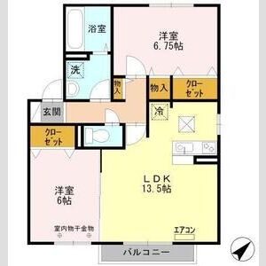 2LDK 間取り図