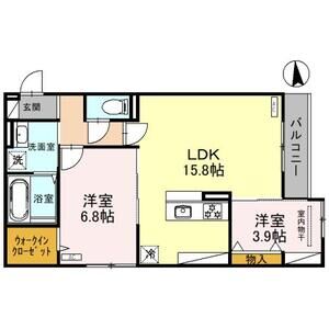 2LDK 間取り図
