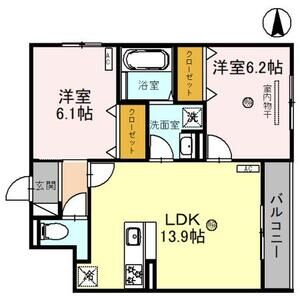 2LDK 間取り図