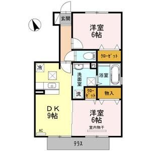 2DK 間取り図