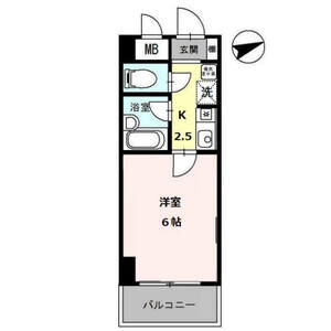 1K 間取り図