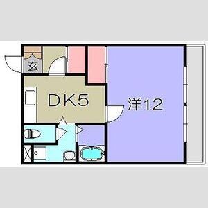 1DK 間取り図