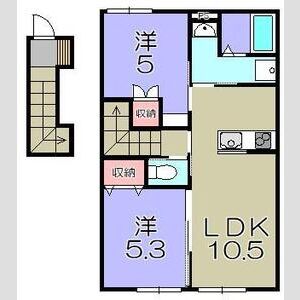 2LDK 間取り図