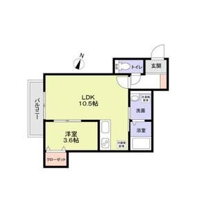 1LDK 間取り図