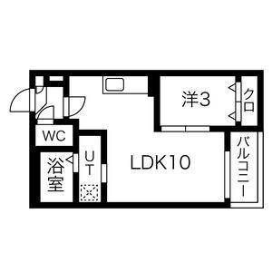 1LDK 間取り図