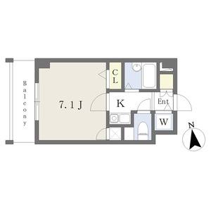 1K 間取り図