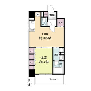 1LDK 間取り図