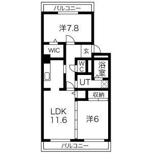 2LDK 間取り図