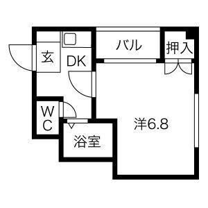 1K 間取り図