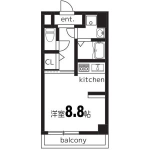 ワンルーム 間取り図