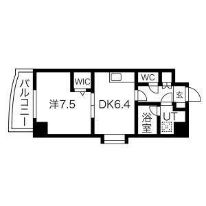 1DK 間取り図