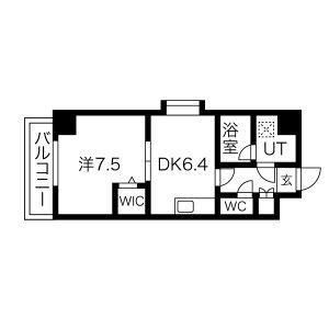 1DK 間取り図