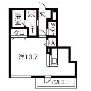 ワンルーム 間取り図