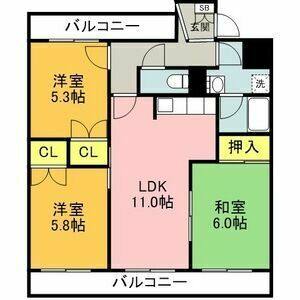 3LDK 間取り図