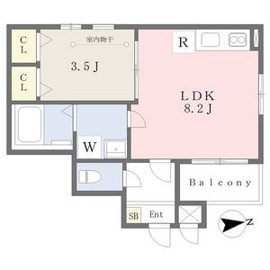 1LDK 間取り図