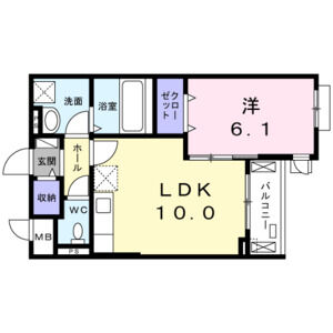 1LDK 間取り図