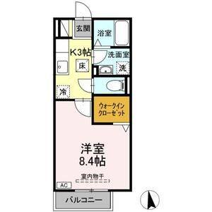 1K 間取り図
