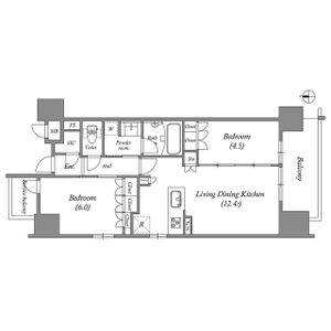2LDK 間取り図