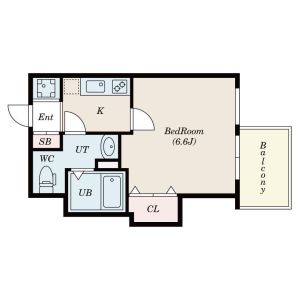 1K 間取り図