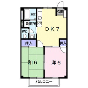 2DK 間取り図