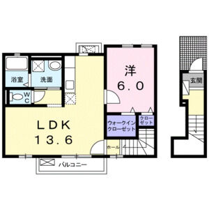 1LDK 間取り図