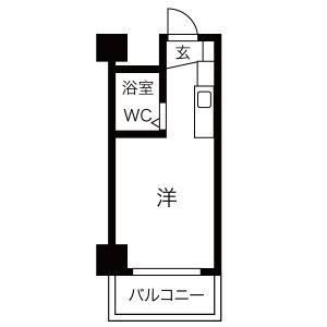 1K 間取り図