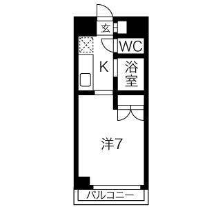 1K 間取り図