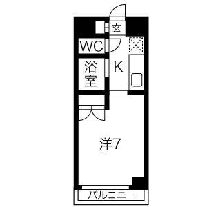 1K 間取り図