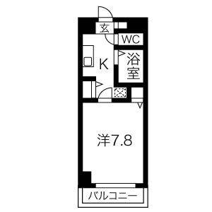 1K 間取り図