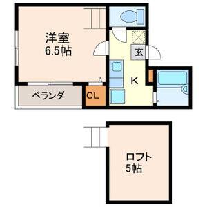 1K 間取り図