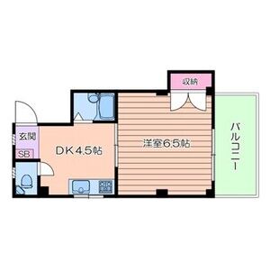 1DK 間取り図