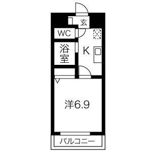 1K 間取り図