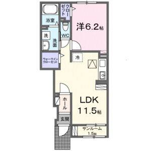 1LDK 間取り図