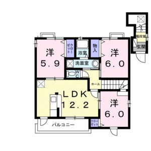 3LDK 間取り図