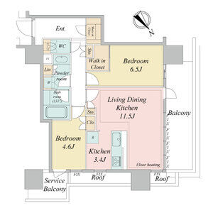 2LDK 間取り図