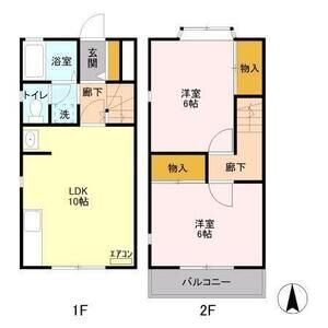 2LDK 間取り図