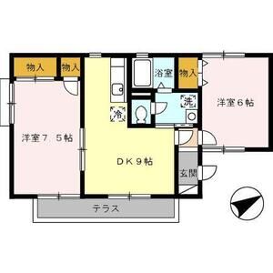 2DK 間取り図