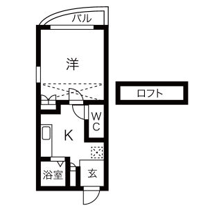 1K 間取り図